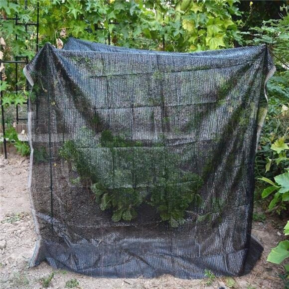 40% Black 6.5'x10' Sun Mesh Net Sunblock Shade Cloth Cover UV Resistant - Picture 2 of 5